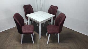 sto i stolica: CENA KOMPLETA 29000 din STOLICA Boja -Bordo Materijal-metalni ram — 6