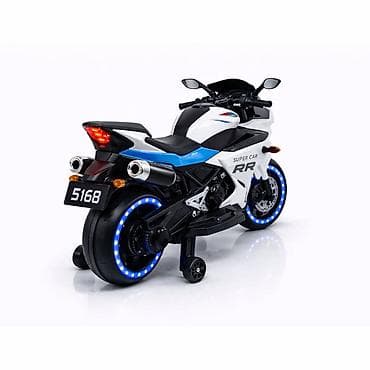 motor na 4 tocka za decu: Veliki Dečiji Motor RR – Beli (SM-26203B-290) Futuristički električni — 1