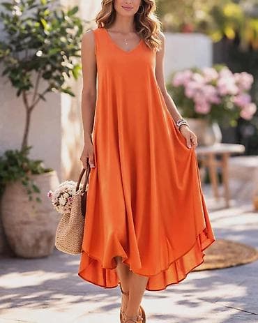 marciano haljine: Letnja midi/duga haljina bez rukava Materijal Pamuk ELASTIN - Kroj — 2