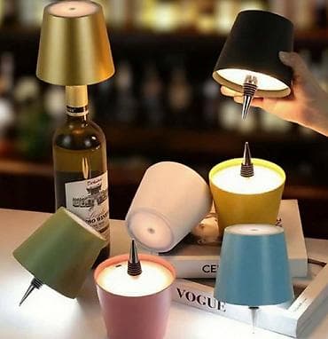 slike ulje na platnu: LED lampa za vinske flaše – prenosiva, USB punjiva - Dekorativna LED — 2
