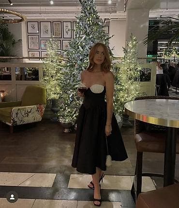 guess mindjuse cena: 🔥Elegantna midi haljina bez bretela – crno-bela po hit ceni 2000 din — 2