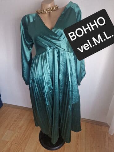 haljine sečene ispod grudi: 9Fashion Woman L (EU 40), bоја - Tirkizna, Večernji, maturski, Dugih rukava — 1
