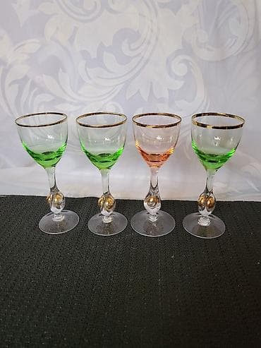 cehoslovacka: Casice Bohemija,kristal,rucni rad 1950g +,za zestoko pice. Casice za — 8