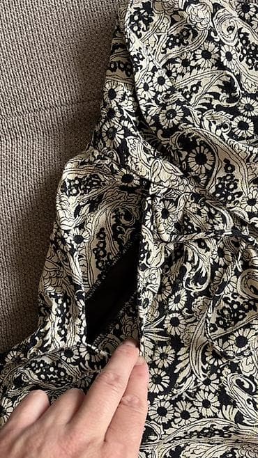 haljina cvetna: ZARA Woman šorts – print crno‑bejž paisley/cvetni - Brend: ZARA WOMAN — 3