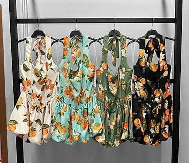 premiata patike cena: Letnja mini haljina sa citrusnim printom - Kroj: pripijeni gornji deo — 3