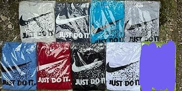 white majice: Majice muske stampa 450 din komad u seriji 4 komada, majice vez muske — 1