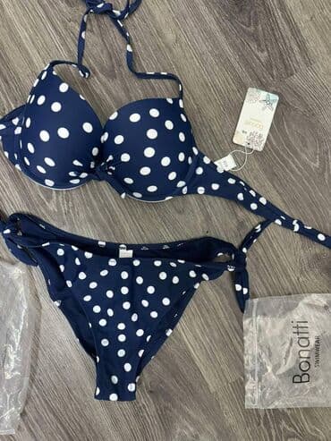jednodelni kupaci sa karnerima: Dots, color - Blue — 1