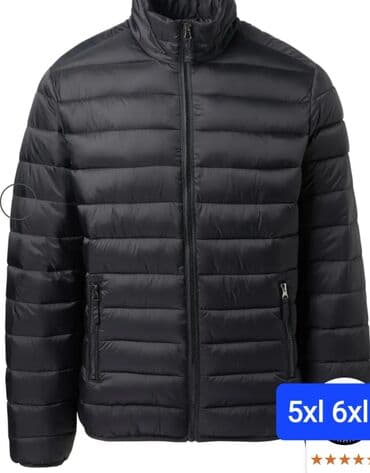 jagger obuca: Muška puf jakna – dostupne veličine 5XL i 6XL - Kroj: klasična — 3