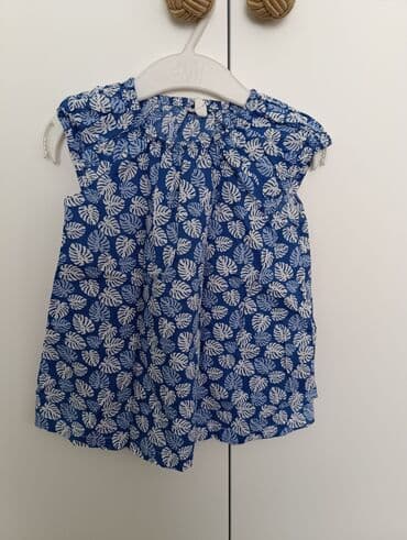 c a tunike: H&M, Cotton, Floral, color - Light blue — 1