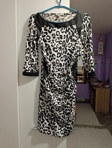 replay torbica bela: Haljina Mixage – animal print - Model: uska haljina sa 3/4 rukavima - — 2