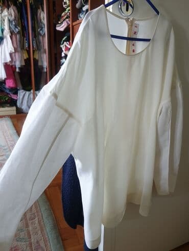 bele tunike: MARNI original skupocena bela bluza. Jako interesantna, strukirana — 4