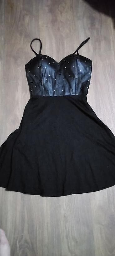 mini suknje: S (EU 36), bоја - Crna, Koktel, klub, Na bretele — 1