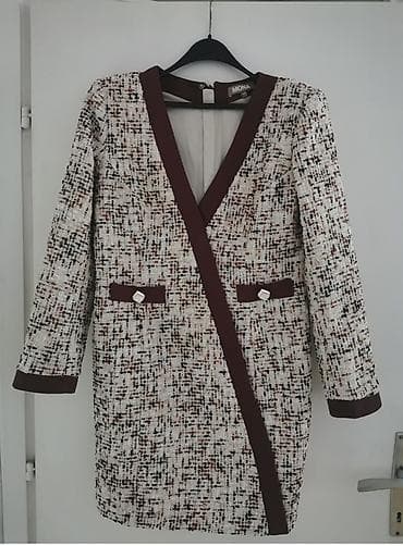 Elegantna ženska haljina-sako MONA od tvida. - Kroj: ravna silueta na lalafo.rs Elegantna ženska haljina-sako MONA od tvida. - Kroj: ravna silueta