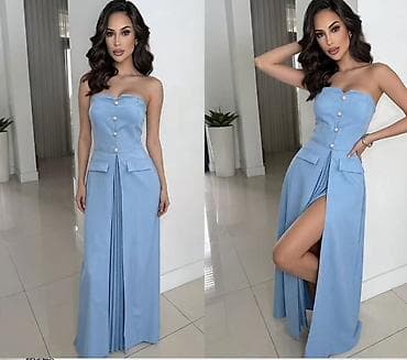 Skafanderi: ✅Elegantna maxi haljina bez naramenica - Kroj: duga silueta koja — 2