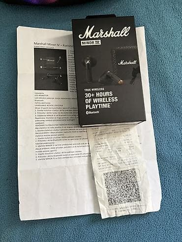 horizontalno i vertikalno: Marshall Minor IV Black – kao nove, kupljene 17.06.2026. Prodajem — 6