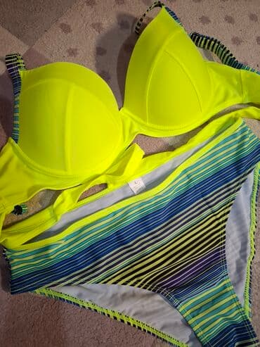 kupaci kostimi uzice: L, Poliester, Prugasti, bоја - Žuta — 3