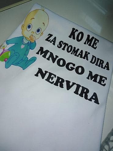 farmerice zenske novi pazar: Trudničke bele majice sa štampom – udobne i duhovite. Model kratki — 3