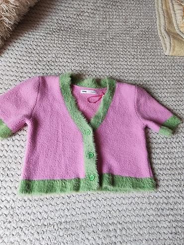 farke e: Set ženskih topova i kardigan - Top 1: bež crop top sa dugim rukavima — 4