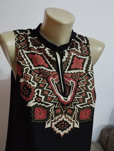 c a tunike: H&M, M (EU 38), Viscose, Geometrical, color - Black — 8