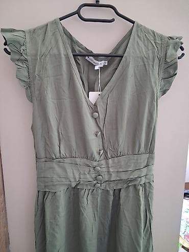 roma m: Haljina Just Woman – maslinasto zelena, veličina L/XL - Dužina: midi — 2