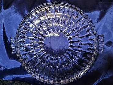 Plato nov iz 80ih.godina,kristal,led kristal za torte,kolace. Nov — 5