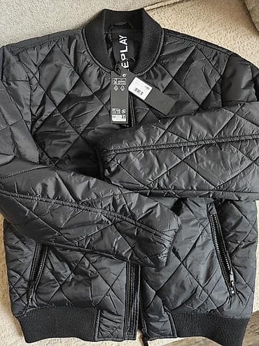 zn patike: Replay muška prošivena bomber jakna - Model: Replay, oznake vidljive — 4