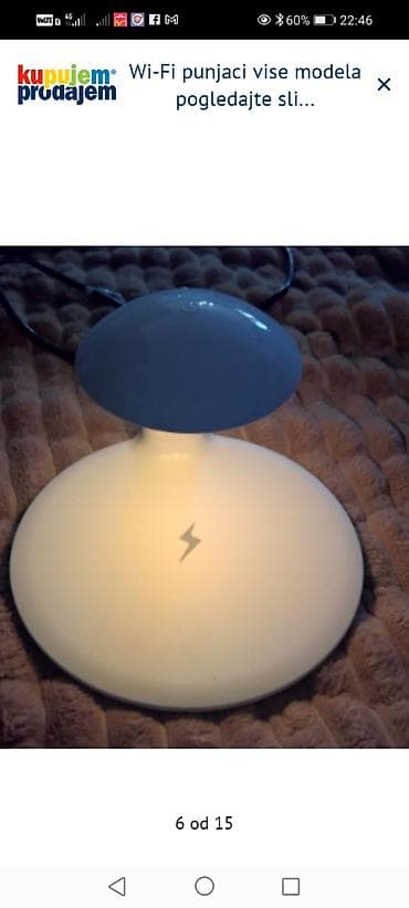 telefoni na dugmice: Bežični Qi punjač sa ambijentalnim RGB osvetljenjem - Kompatibilan sa — 3