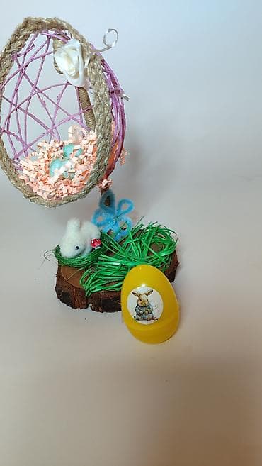 uskršnje slike: Uskršnja dekoracija – ručni rad - Dekorativna kompozicija na drvenoj — 3
