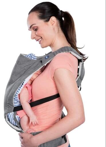 odeca za bebe do 3 meseca: Nosiljka za bebe – siva - Ergonomski dizajn sa M-položajem kukova i — 1