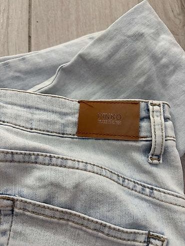 roze surfinije: PINKO ženske farmerke – svetlo ispran plavi denim - Brend: PINKO — 4
