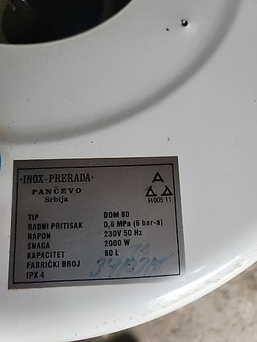 protočni bojler: Električni bojler INOX-PRERADA DOM 80 – 80 L,kupljen nov grejac,star 5 — 4