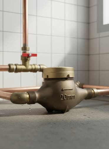 sanitarije beograd: Vodomer plombiran, bez holendera, nikad montiran,4.5 cifara na — 1