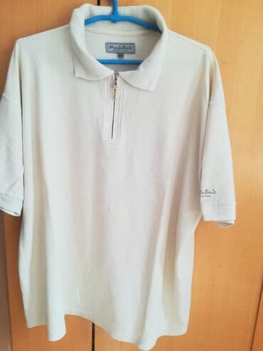 conto bene muske pantalone: Majica vel XXL, bež Monto Bene sa kragnom, obim grudi 120 cm, dužina — 2