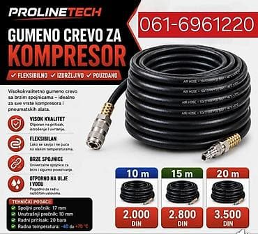 spojnica za crevo 1 col: PROLINE TECH gumeno crevo za kompresor – fleksibilno, izdržljivo i — 1