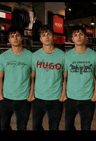 cotton kaputi: Men's T-shirt Hugo Boss, bоја - Tamnoplava — 6