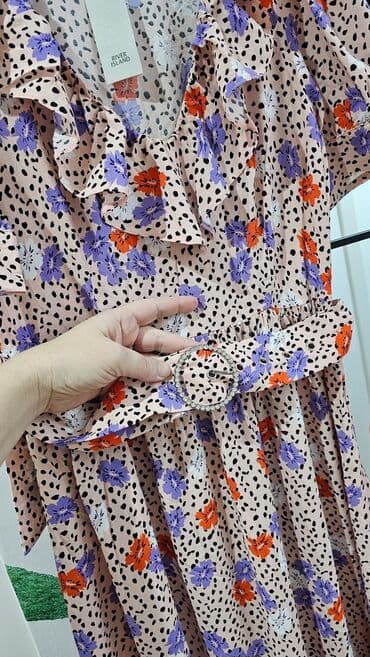 mokasine novi sad: River Island XL (EU 42), color - Multicolored, Oversize, Short sleeves — 2