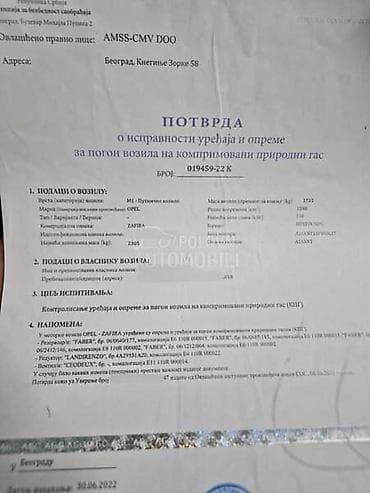 Kompletan auto u delovima: METANSKE BOCE ZA OPEL ZAFIRA | Svi delovi za Opel vozila : Astra G — 1