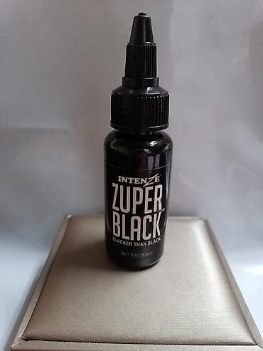Nail care: INTENZE Zuper Black – profesionalna crna tetovažerska boja - — 1