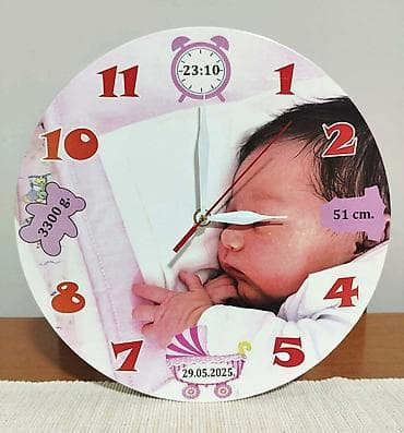 lezajevi forma ideale: Zidni satovi sa štampom po želji - Okrugli zidni satovi sa jasnim — 5