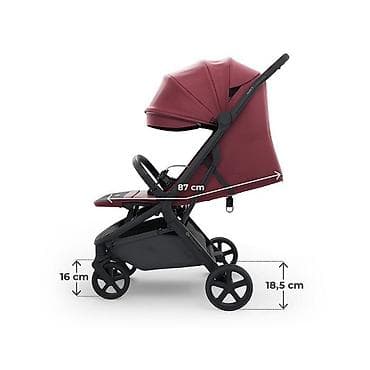 Kolica za bebe: Kinderkraft kolica NUBI 3 – DARK RUBY Kompaktna, gradska kolica koja — 2