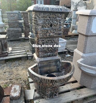 Dekorativna baštenska česma od kamena - Materijal: liveni