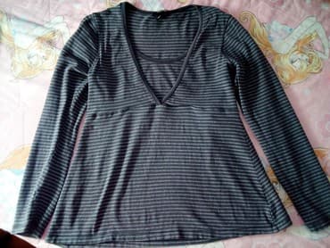 M (EU 38), Single-colored, Stripes, color - Grey