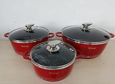 König set šerpi – 3 dela zapremina 6 litara - Materijal: liveni