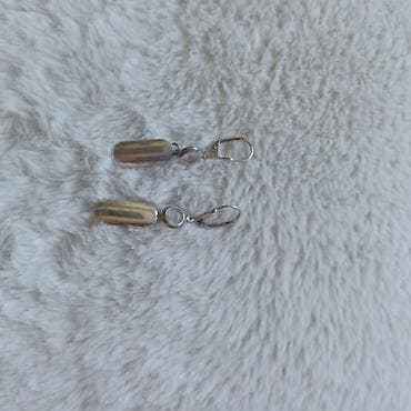 srebrni nakit kompleti: Set od 3 para srebrnih minđuša – geometrijski i moderni dizajn - Par — 5