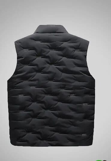 Personal Items: Muški zimski prsluk – crni, pufnasti model - Topli, prošiveni prsluk — 2