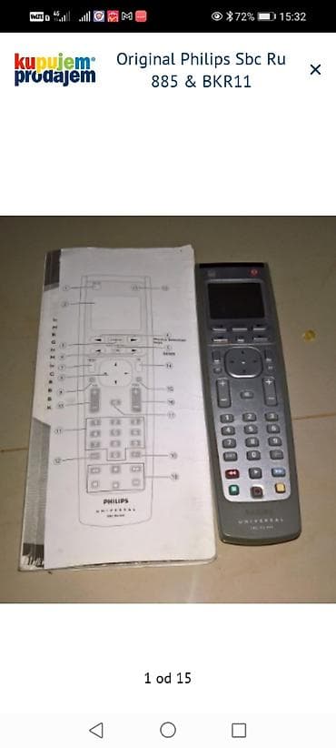 Univerzalni daljinski upravljač Philips SBC RU885 + BKR11 -