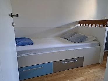 plastični krevet za pse: Krevet za jednu osobu sa fiokama i elasticnim letvicama - Dimenzije — 1