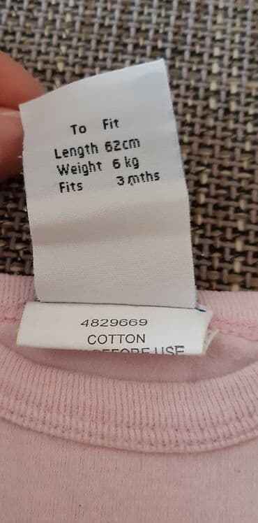 partizan bodi za bebe: Bebi bodi, roze boje, kratki rukavi. Veličina 62 (za dužinu do 62 cm — 2