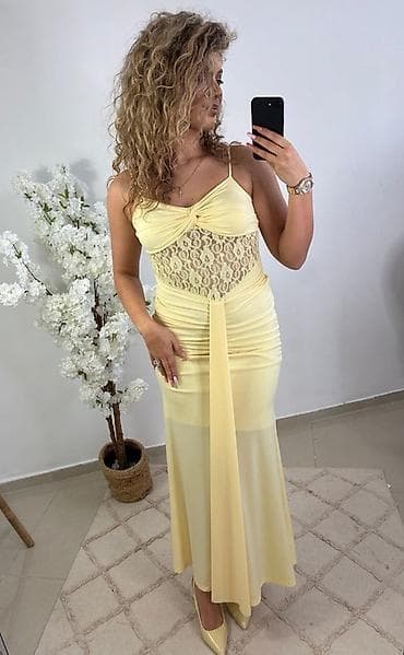 haljina 46: 🔥Elegantna maxi haljina sa čipkastim korzetom i naborima
✅2700 din — 8