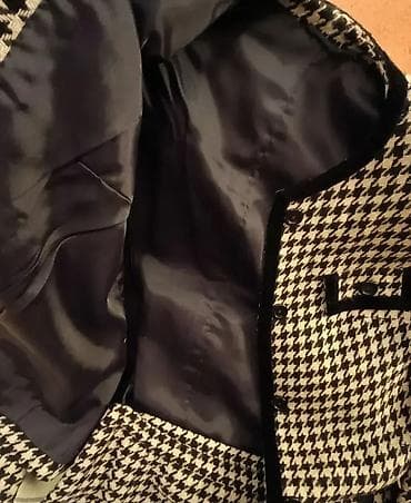legend kompleti: Damski kostim (sako + suknja) S/M u klasičnom pepito/houndstooth — 2